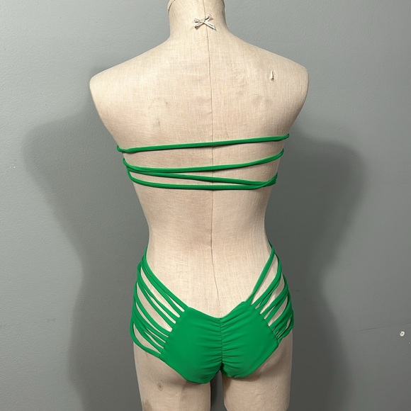 Montce Green Bikini Top and Bottom Set size L - gently used - Picture 4 of 7